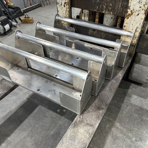 Aluminum concrete stake boxes - 2-orth fabrication