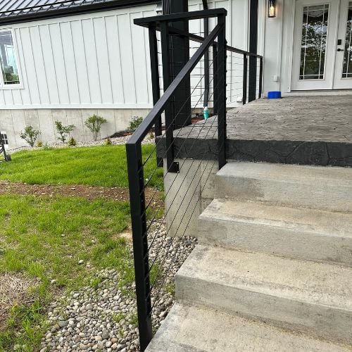 custom hand rails for porch _ metal fabrication_orth fabrication