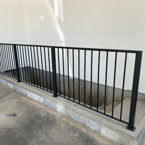metal fabrication- vertical metal railing -orth fabrication
