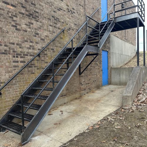 metal steps and exit_  - metal fabrication_orth fabrication